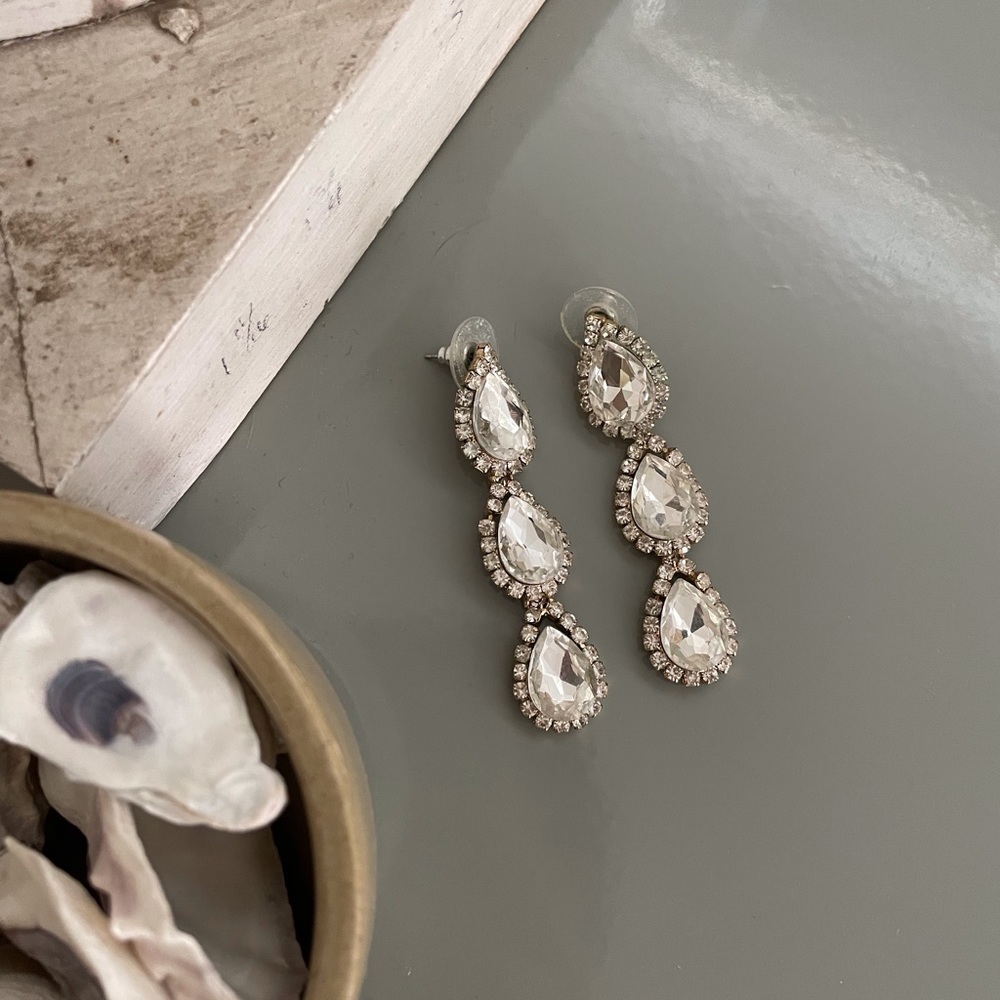 Diamond Inspired Drop Earrings